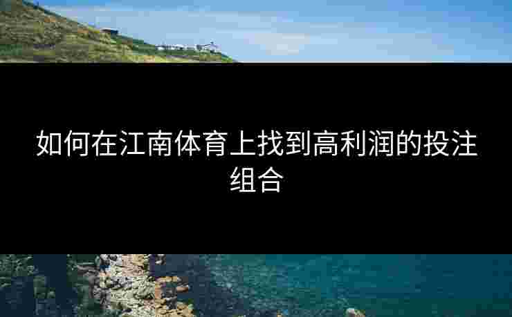 如何在江南体育上找到高利润的投注组合