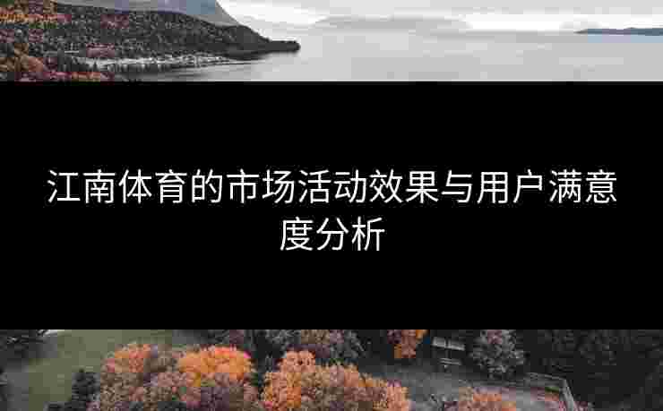 江南体育的市场活动效果与用户满意度分析